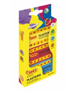 Jovi Estuche de 3 Pastillas de Plastilina 50gr - No Se Seca - sin Gluten - Facil de Moldear - Libre de Alergenos - No Toxica - C