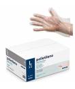 Santex Polietileno Pack de 100 Guantes de Polietileno Talla L - Sin Polvo - Libre de Latex - No Esteriles - Transparentes