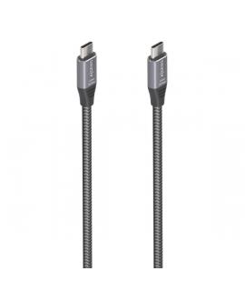 Aisens Cable USB 3.2 Gen2x2 Aluminio 20Gbps 8K@30Hz 5A 100W E-Mark - Tipo USB-C/M-USB-C/M - 3.0m - Color Gris