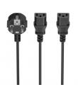 Aisens Cable Alimentacion CPU - CEE7/M-2xC13/H - 1.8m - Color Negro