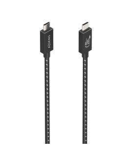 Aisens Cable USB4 Gen3x2 Aluminio 40Gbps 8K@60Hz 5A 48V 240W E-Mark - Tipo USB-C/M-USB-C/M - 0.5M - Color Negro