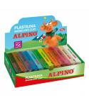 Alpino Expositor de 12 Pastillas de Plastilina 150gr - Muy Flexible - Pueden Mezclarse - Sin Gluten - Colores Surtidos