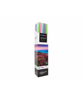 Fabrisa ColorPlus Expositor de 30 Rollos de Papel Regalo - Papel Kraft Verjurado de 70gr - Medidas del Rollo 1x3m - Colores Surt