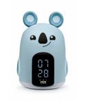 Bigben Kids Despertador Luz Nocturna Tactil - Alarma y Luz - 3 Sonidos de Alarma - Intensidad de Luz Ajustable - Pantalla con Ho