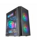 Mars Gaming MC300 Caja Gaming Compacta - Ventana Cristal Templado - Triple Ventilacion FRGB - Rejilla Frontal TOTAL-MESH - Sopor