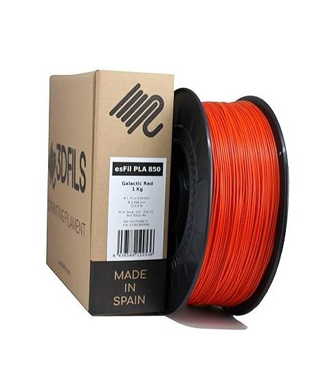 Filamento 3D PLA GLITTER - Diametro 1.75mm - Bobina 1kg - Color Rojo