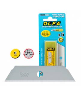 Olfa Pack de 5 Cuchillas de Respuesto para Cutters Olfa SK-2 - Acero Inoxidable