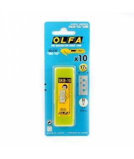 Olfa Pack de 10 Cuchillas de Respuesto para Cutters Olfa SK-10 - Acero Inoxidable