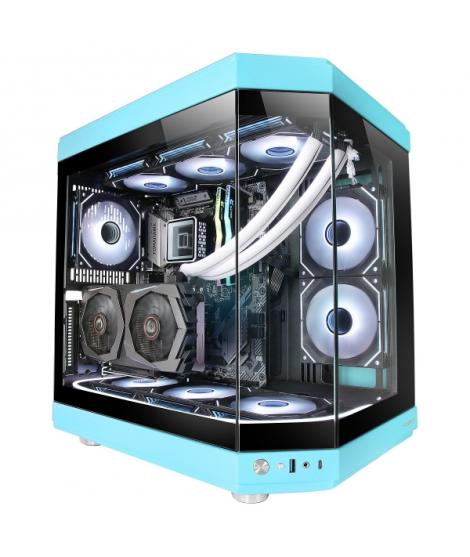 Mars Gaming MC-3T Caja Gaming Premium - Tres Paneles de Cristal Templado - Montaje Vertical de GPU - Capacidad para 10 Ventilado