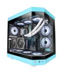 Mars Gaming MC-3T Caja Gaming Premium - Tres Paneles de Cristal Templado - Montaje Vertical de GPU - Capacidad para 10 Ventilado