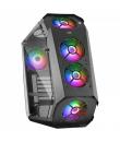 Mars Gaming MC51 Torre Premium - 5 Ventiladores ARGB - Controladora con Mando - Doble Ventana Cristal Templado - 40 Efectos RGB 