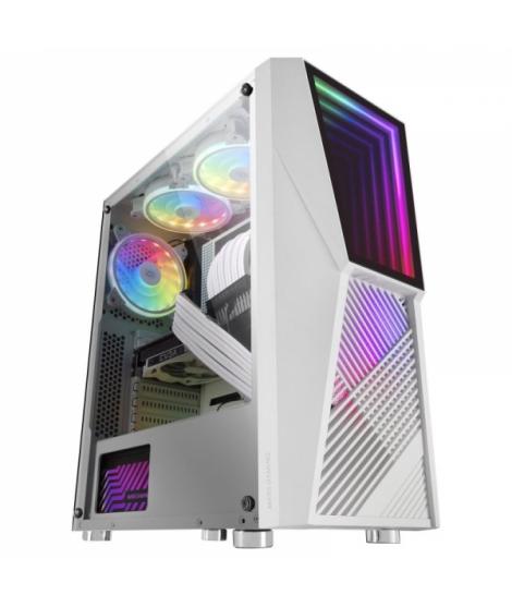 Mars Gaming MC777 Semitorre Gaming Premium - Espejo Infinito ARGB - 17 Modos de Luz - Refrigeracion Avanzada con 2 Ventiladores 