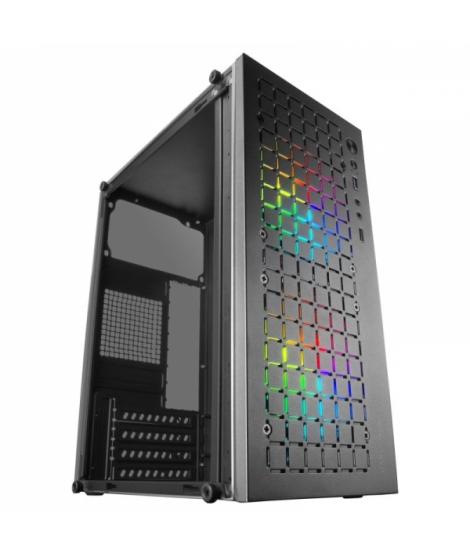 Mars Gaming MC-CORE Minitorre Gaming - Rejilla Metal-MESH - Ventana Lateral - 2 Ventiladores FRGB - Soporte Micro-ATX/Mini-ITX -