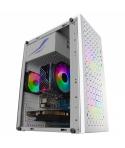 Mars Gaming MC-CORE Minitorre Gaming - Rejilla Metal-MESH - Ventana Lateral - 2 Ventiladores FRGB - Soporte Micro-ATX/Mini-ITX -