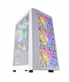 Mars Gaming MCMESH Caja Compacta Gaming - Tecnologia MESH 360º - 3 Ventiladores FRGB 120 mm - Soporte Refrigeracion Liquida - Ge