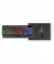 Mars Gaming MCP124 Combo Gaming 3en1 - Teclado H-Mech FRGB - Raton RGB Switches HUANO - Alfombrilla Nanotextil Rainbow - Compati