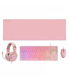 Mars Gaming MCP-RGB3 Combo Gaming 4en1 - Teclado TKL H-Mech RED - Raton RGB 3200 DPI - Auriculares FRGB Cancelacion Ruido - Alfo