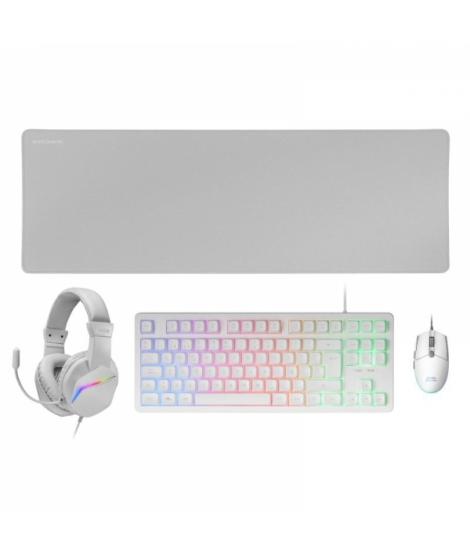 Mars Gaming MCP-RGB3 Combo Gaming 4en1 - Teclado TKL H-Mech FRGB - Raton RGB 3200 DPI - Auriculares HI-FI Cancelacion Ruido - Al