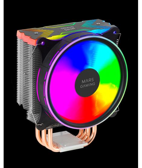 Mars Gaming MCPUXU9 Disipador CPU - Doble torre - Ventiladores hibridos ultrasilenciosos - 9 heatpipes de cobre - HCT Ultra hast