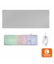 Mars Gaming MCPX Combo Gaming Premium - Teclado Hibrido H-MECH - Raton 10K DPI Ultra Ligero - Alfombrilla XXL - Iluminacion FRGB