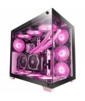 Mars Gaming MCV4 Torre Gaming Custom Premium - Cristal Templado Sin Marco - Estructura Modular Doble Camara - Soporte E-ATX - Pe