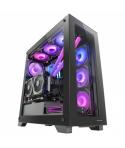 Mars Gaming MC-XP Torre Gaming - Doble Cristal Templado - Refrigeracion Avanzada 10 Ventiladores - Compatible E-ATX - Instalacio