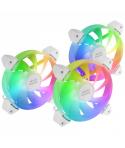 Mars Gaming MF-3A Kit de Ventiladores ARGB - Iluminacion 360º Sin Marco - Efectos ARGB Rainbow - Funcionamiento Ultrasilencioso 