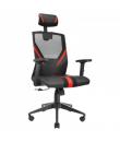 Mars Gaming MGC-ERGO Silla Gaming - Ergonomia Total - Soporte Lumbar y Cervical Ajustable - Reclinacion 90-160° - Base Reforzada