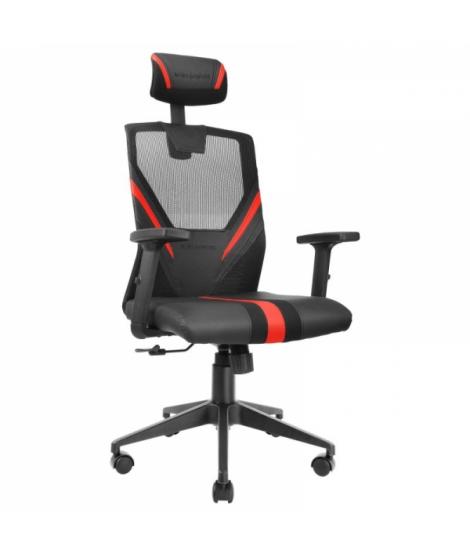 Mars Gaming MGC-ERGO Silla Gaming - Ergonomia Total - Soporte Lumbar y Cervical Ajustable - Reclinacion 90-160° - Base Reforzada