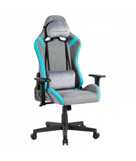 Mars Gaming MGC-PRO Silla Gaming - Fabric Transpirable - Cojines Soft-Touch - Reposabrazos 2D - Respaldo Reclinable - Soporta 15