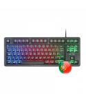 Mars Gaming MK023 Teclado Gaming - Tecnologia H-Mech RED - Iluminacion FRGB LED - Anti-Ghosting - Compatibilidad Universal - Est