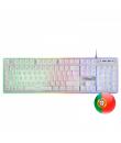 Mars Gaming MK220 Teclado Hibrido H-MECH - Iluminacion FRGB Rainbow Halo - Diseño Ergonomico - Panel de Aluminio - Anti-Ghosting