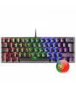 Mars Gaming MK60 Teclado Gaming Mecanico - Ultra-compacto 60% - Iluminacion RGB - Switches Antipolvo - Teclas Imborrables - Anti