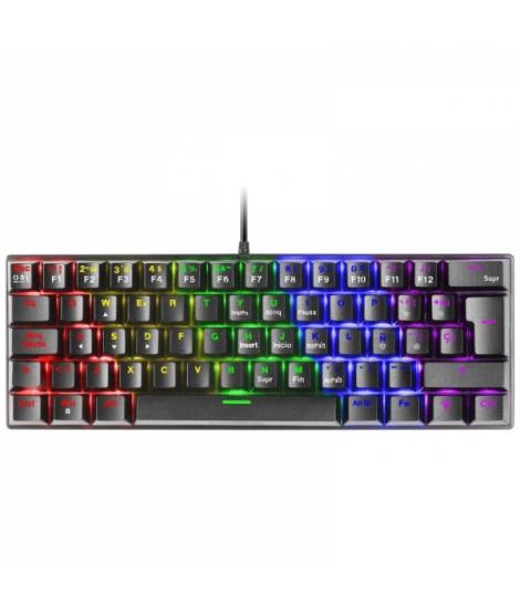 Mars Gaming MK60 Teclado Gaming Mecanico - Ultra-compacto 60% - Iluminacion RGB - Switches Antipolvo - Anti-ghosting Avanzado - 