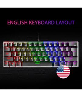 Mars Gaming MK60 Teclado Gaming Mecanico - Ultra-compacto 60% - Iluminacion RGB - Switches Antipolvo - Teclas Imborrables - Mult