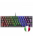 Mars Gaming MK60 Teclado Gaming Mecanico - Ultra-Compacto 60% - Switches Antipolvo - Iluminacion RGB - Teclas Imborrables - Anti