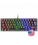 Mars Gaming MK60 Teclado Gaming Mecanico - Ultra-Compacto 60% - Iluminacion RGB - Switches Antipolvo - Teclas Imborrables - Anti