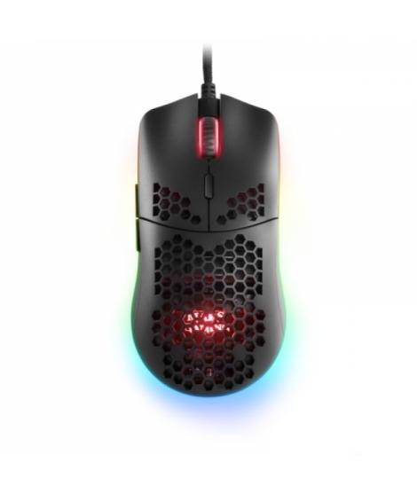 Mars Gaming MMAXP Raton Gaming - Sensor 12400 DPI - Iluminacion RGB Chroma - Switches HUANO - Cable Feather - Color Negro