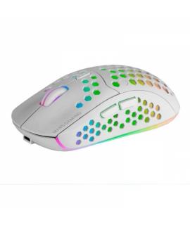 Mars Gaming MMW3 Raton Inalambrico Ultraligero - Iluminacion RGB Flow - Sensor Optico 3200 DPI - Switches Mecanicos HUANO - Bate