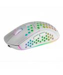 Mars Gaming MMW3 Raton Inalambrico Ultraligero - Iluminacion RGB Flow - Sensor Optico 3200 DPI - Switches Mecanicos HUANO - Bate