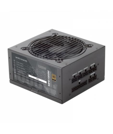 Mars Gaming MPB1000M Fuente de Alimentacion - 1000W - 80 PLUS Gold - Full Modular - AI-RPM Ultrasilencioso - Proteccion Avanzada