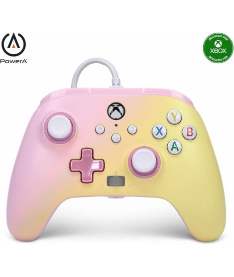 PowerA Mando con Cable Enhanced para Xbox Series X|S - Pink Lemonade