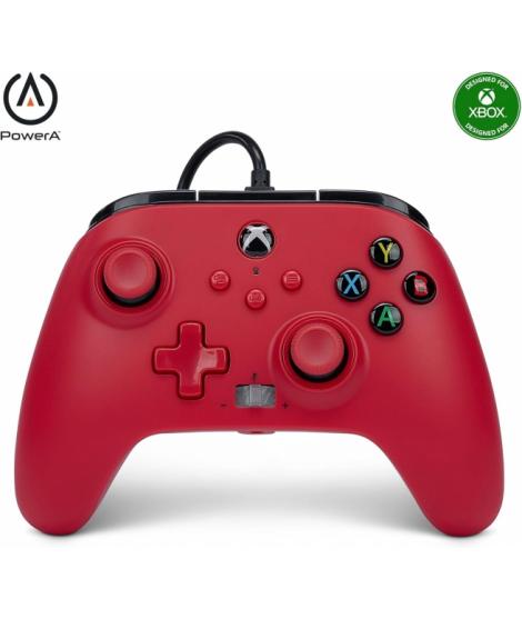 PowerA Mando con Cable Enhanced para Xbox Series X|S - Artisan Red