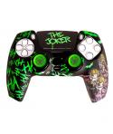 FR-TEC Joker Pack para Mando PS5 de Carcasa Rigida + Sticker para el Touchpad + Grips - Brilla en la Oscuridad - Mejora la Sensa