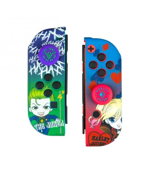 FR-TEC Joker & Harley Quinn Pack para Mando Nintendo Switch de Carcasa Rigida + Grips - Mejora el agarre y la Sensacion de Tacto