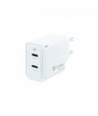 Coolbox Cargador de Pared GaN 35W USB-C/USB-C Carga Rapida - Compacto - Tecnologia GaN - Doble Puerto USB-C - Color Blanco