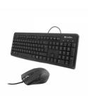 Coolbox Kit Teclado+Raton USB - Conexion USB Fiable - Diseño Ergonomico - Compatibilidad Universal - Color Negro