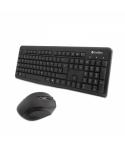 Coolbox KTR-02W Pack Inalambrico USB Teclado Teclas + Raton 1600dpi Ergonómico - Teclas silencionas - Color Negro