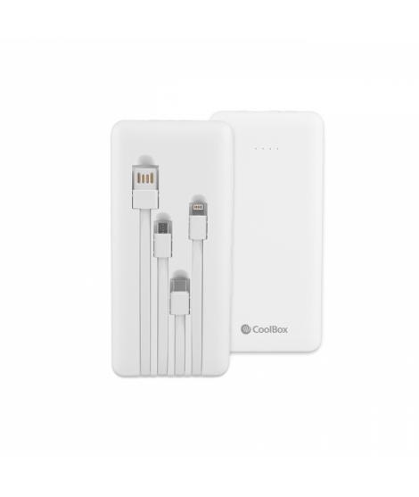 Coolbox Omnicharge Powerbank 10K - Carga Rapida - Alta Capacidad - Compacto - Versatil - Color Blanco