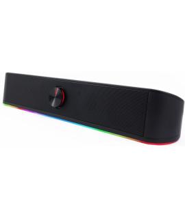 Coolbox DG Barra Sonido 2.0 - Bluetooth + AUX - Iluminacion RGB - 6W RMS - Alimentacion USB - Color Negro